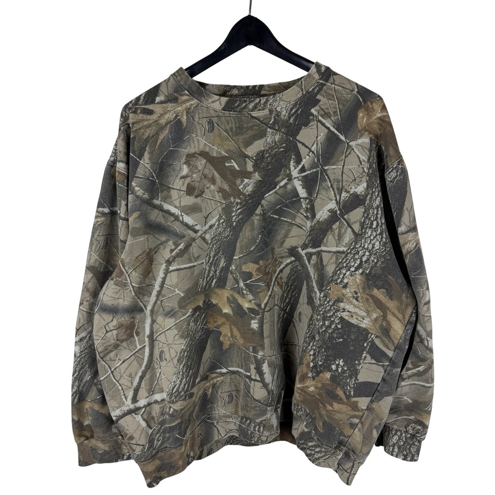 Vintage 2000s Outfitters Ridge Boxy Hunting Camo Pullover Sweatshirt Size XL